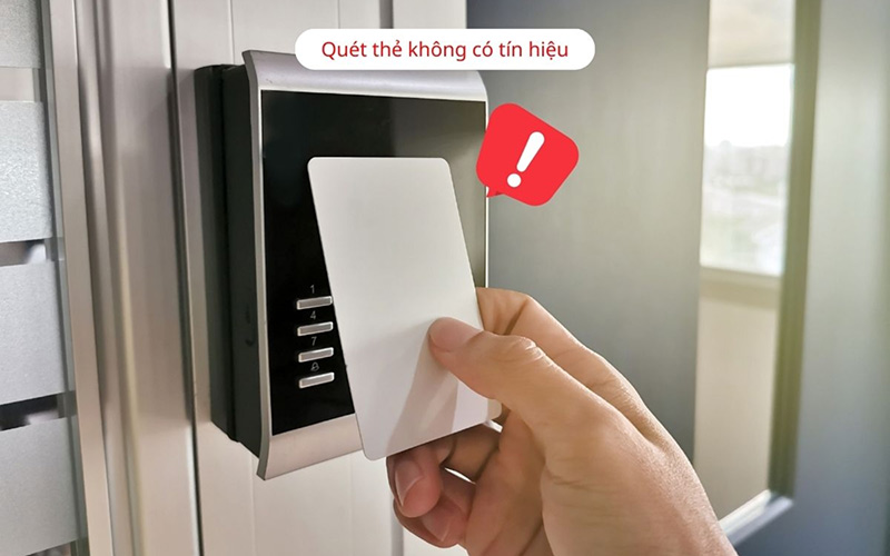 Lỗi cửa không nhận tín hiệu thẻ từ
