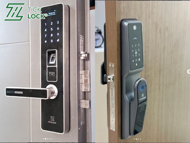 Ổ khóa cửa vân tay đóng mở tự động Ổ khóa vân tay đóng tự động