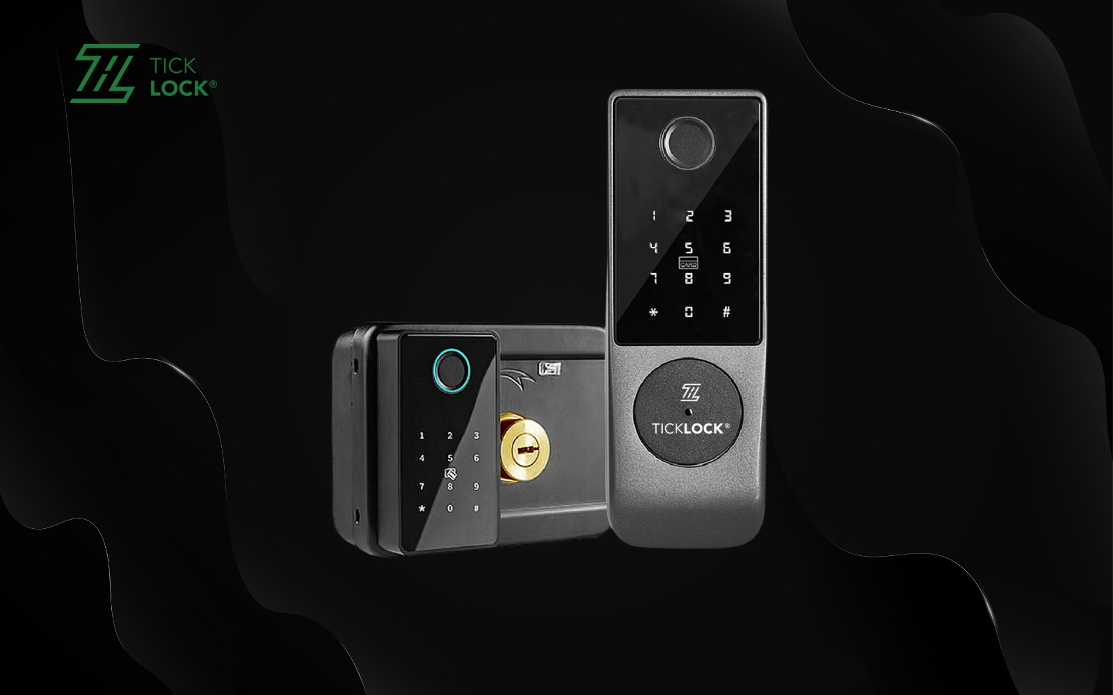 Khoá vân tay cho cửa cổng 2 cánh TICKLOCK G790