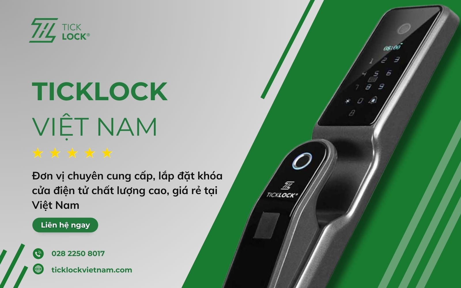 TICKLOCK Việt Nam - Đơn vị chuyên cung cấp khóa cửa điện tử giá tốt tại Việt Nam