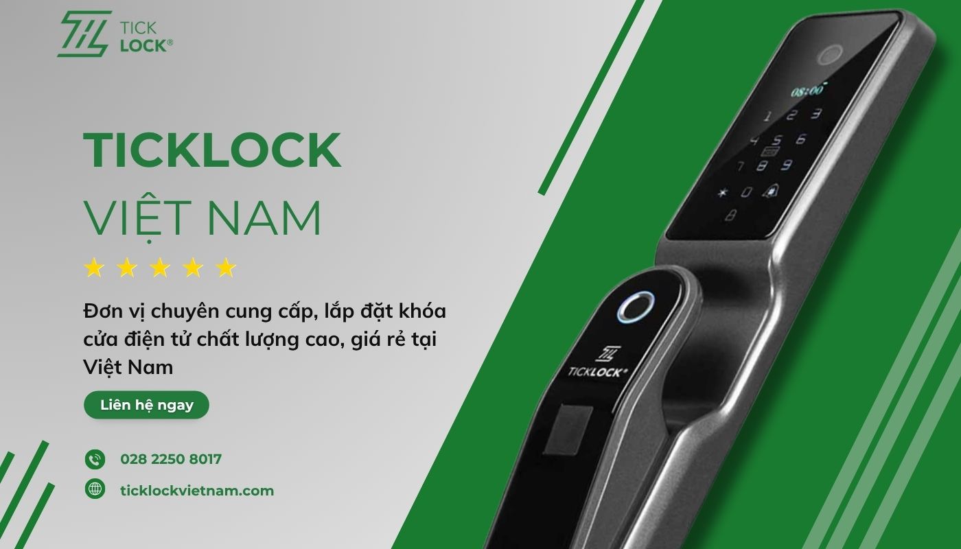 Mua khóa cửa thông minh điện tử giá tốt tại TICKLOCK VIỆT NAM Mua khóa cửa điện tử chất lượng tại TICKLOCK Việt Nam